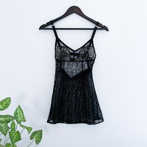 Vintage Victoria’s Secret black lace negligee dress
